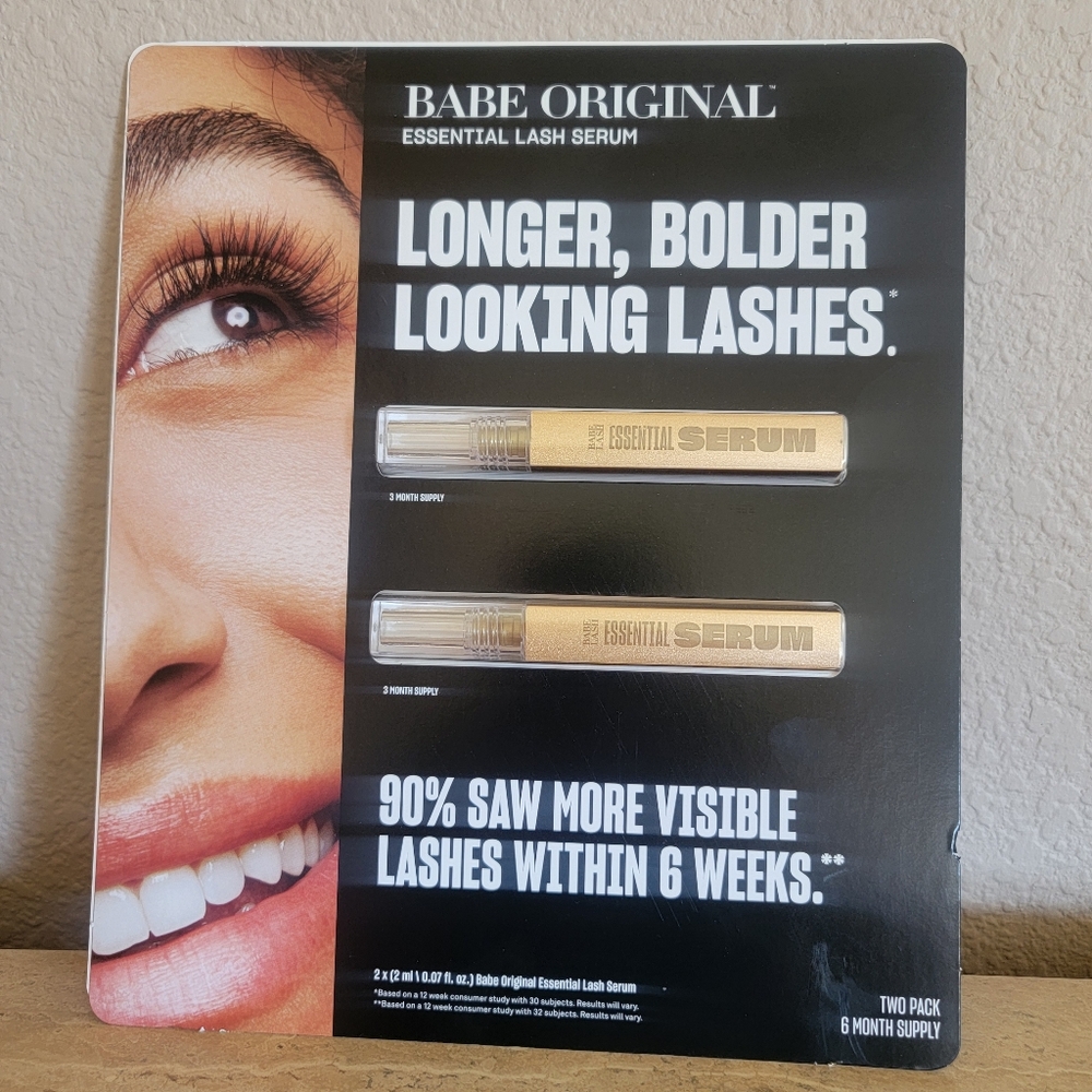 Babe Original Essential Lash Serum 2-Pack - 6 Month Supply NIB